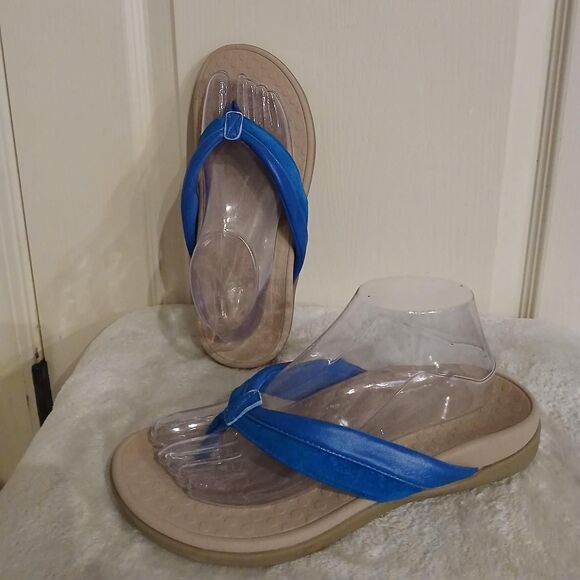 Vionic Shore Teal Blue Flip Flop Thong Sandals 9 Orthopedic Comfort Classic - Picture 2 of 8